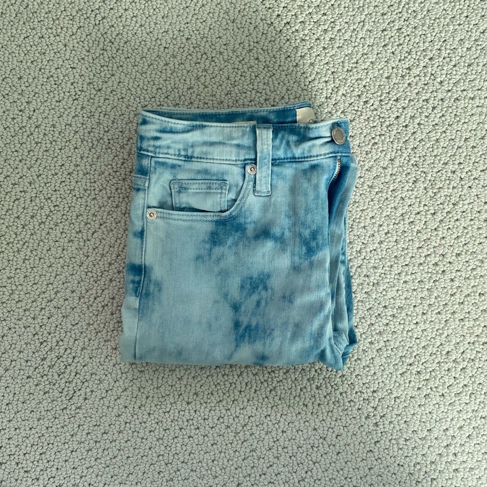 Blue tie dye jeans